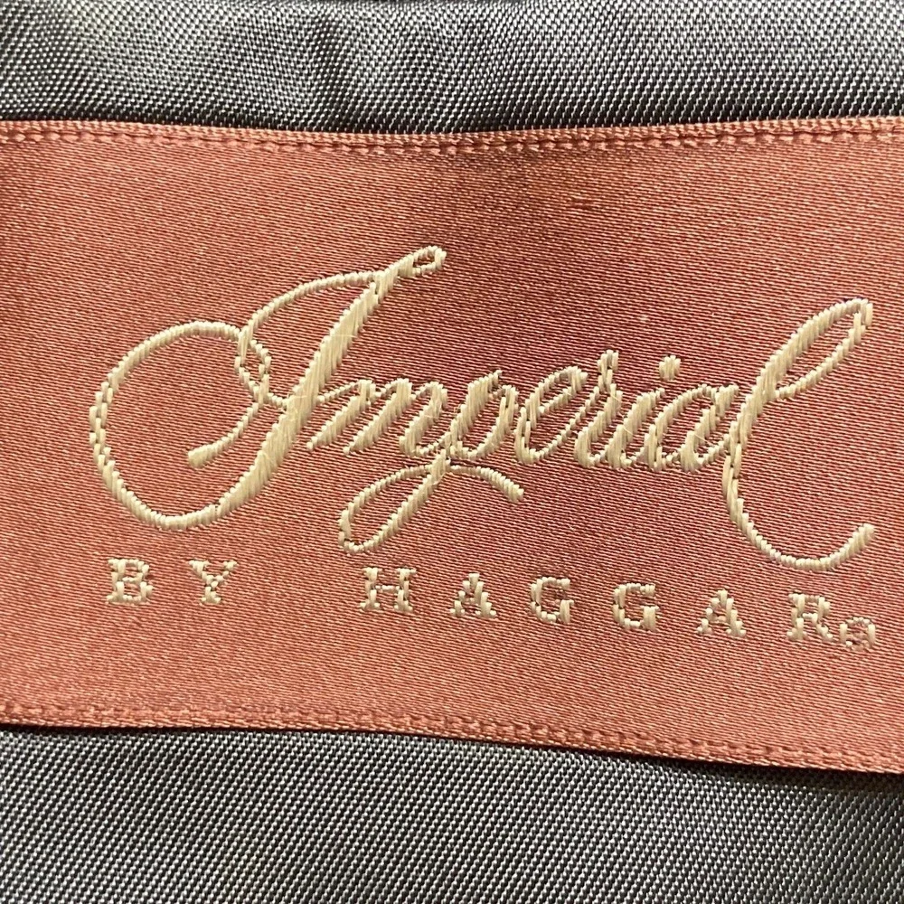 Imperial by Haggar Men's 44L Gray 100% Wool Tweed Herringbone Blazer Old Money